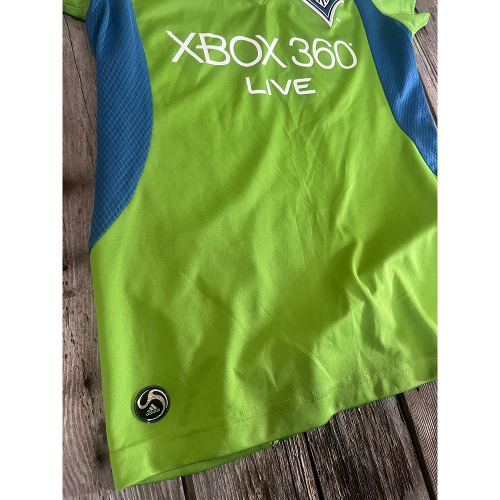 Adidas Seattle Sounders FC Jersey Xbox 360 Live Green Blue Womens Medium Soccer - Picture 2 of 8